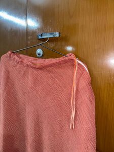 Peach Embroidered Blouse with lengha and duppta