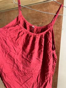 red boho top