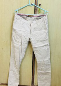 Men's Beige Casual Chinos