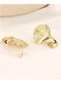 Shein Gold Textured Twisted Swirl Earrings