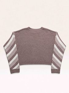 HEART PATTERN KNIT SWEATER
