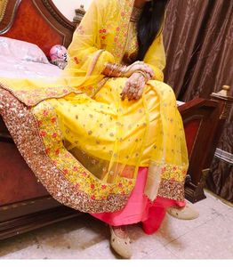 Yellow Embroidered Lehenga Choli
