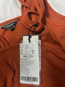 Roadster Orange Sleeveless Crop Top