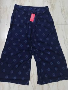 Stylish Navy Blue Printed Palazzos