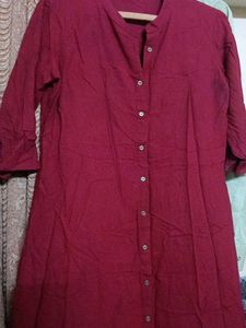 Maroon Kurta