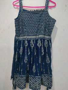 Exquisite Embellished Blue shrara suit set