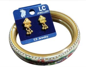 Designer Enamel Bangle Set with Earrings