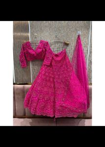 Stunning Blue Embroidered Lehenga Choli