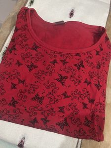 Red Printed T-Shirt