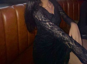 Elegant Black Lace Mini Dress