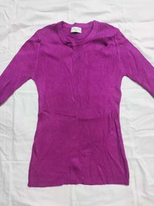 Ribbed Knit Long Sleeve Top