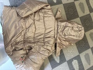 Girls Puffer Jacket with Butterfly Embroidery