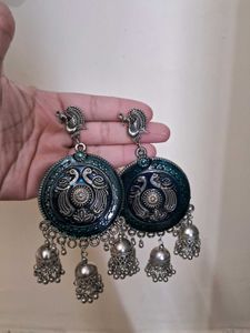 Peacock Jhumka Earrings