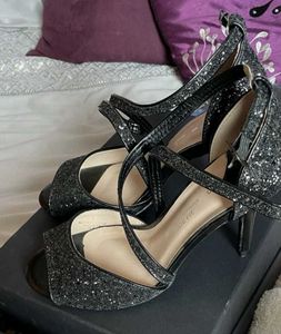 Sparkly Black Heels