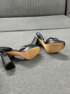 Black Block Heel Sandals