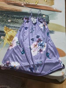 Purple Floral Slip Dress
