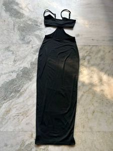 URBANIC Black Cutout Maxi Dress