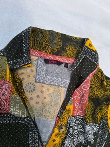 Boho Patchwork Wrap Dress