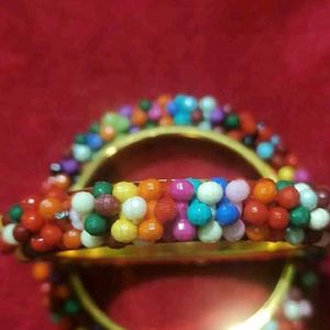 Colourful Beaded Bangle Set