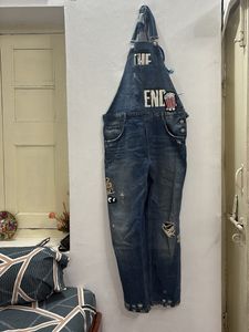 Distressed Denim Overalls