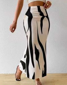 Stylish Ruched Maxi Skirt