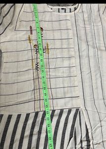 New unused,Boho Embroidered Linen Blend Tunic Top