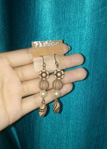 Combo Of 2 Wooden-Pearl Earrings/Earring!!