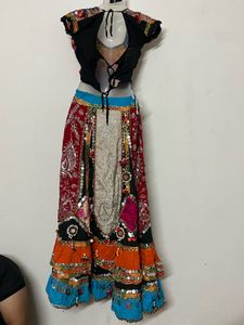 NAVRATRI Embroidered Bohemian Lehenga Set