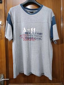 Gray Graphic Print T-Shirt