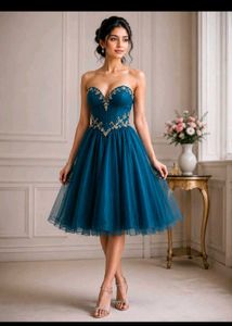 Stunning Royal Blue Strapless Dress