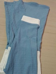 Blue &amp; White Long Sleeve Dress