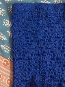 Blue Smocked Tube Top💙