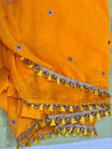 Mustard Yellow Sari (Ready To Wear)