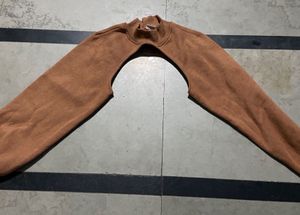 Brown Cutout Long Sleeve Bolero