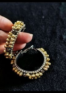 Boho Beaded Hoop Earrings