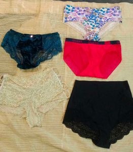 Bundle of 5 Women's Panties H&M,GUESS,EBLIN