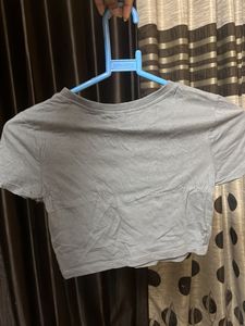 Grey Dragon Graphic Cropped T-Shirt
