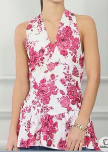 Shein Floral Halter Neck Top