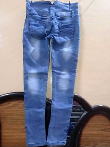 Trendy High-Waisted Distressed Skinny Jeans