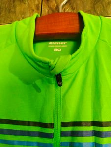 Green Cycling zip up jersey