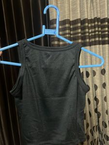 Black Ribbed Tank Top