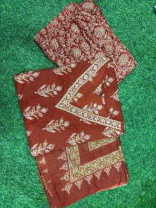 Beautiful Rust Kurta Set with Dupatta