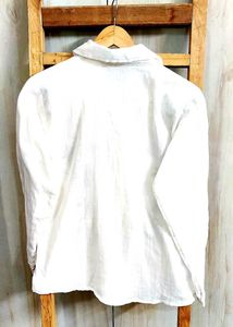 white Embroidery work cotton shirt size-36