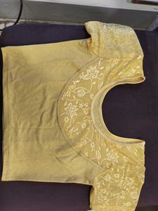 Elegant Golden Lace Blouse