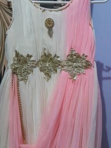 Girls Pink and White Dress