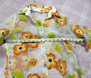 PINTERESTY ORGANZA FLORAL SHIRT