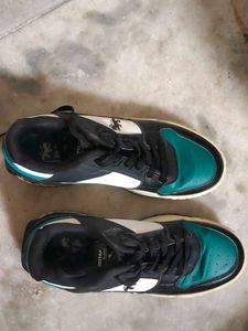 Stylish Black & Teal Sneakers- Red Tape