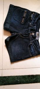 Denim black short