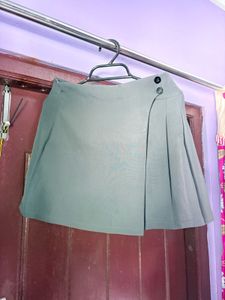 Pleated A-line Skirt