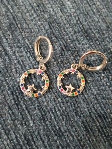 Sparkling Star & Circle Earrings 1 pair pics avail